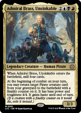 Admiral Brass, Unsinkable