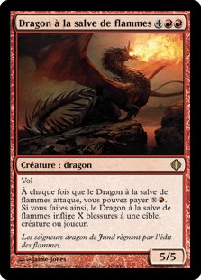 Dragon à la salve de flammes