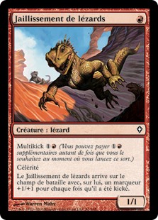 Jaillissement de lézards