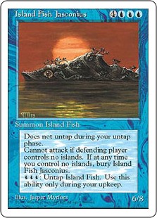 Island Fish Jasconius Revised HEAVILY PLD Blue Rare MAGIC MTG CARD ABUGames 