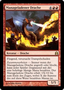 Manageladener Drache