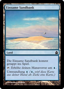 Einsame Sandbank