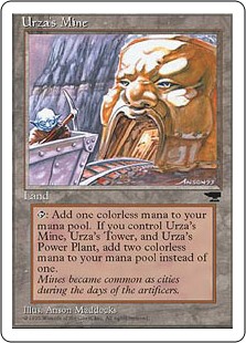 Heavy Play Forest 1x Urza's Tower English Chronicles MTG Magic 