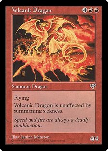 Mirage Volcanic Dragon MTG Magic Card 