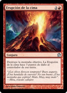 Erupción de la cima