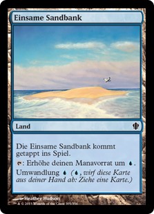 Einsame Sandbank