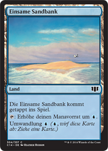 Einsame Sandbank