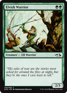 《エルフの戦士/Elvish Warrior》 [DD3_EVG]