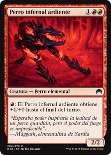 Perro infernal ardiente