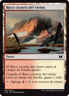 Risco cicatriz del viento