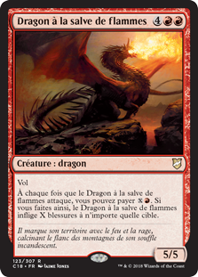 Dragon à la salve de flammes