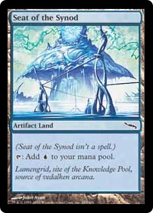 MTG 4X GERMAN MIRRODIN SEAT OF THE SYNOD NM MAGIC THE GATHERING COMMON LAND 