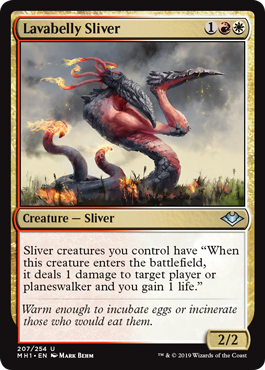 MTG Modern Horizons Uncommon Creature LAVABELLY SLIVER 