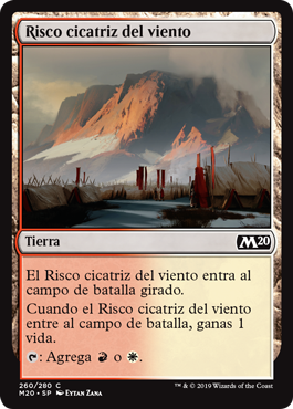 Risco cicatriz del viento