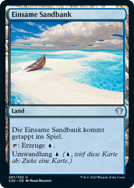 Einsame Sandbank