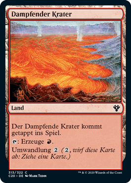 Dampfender Krater