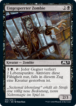 Eingesperrter Zombie