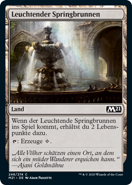 Leuchtender Springbrunnen