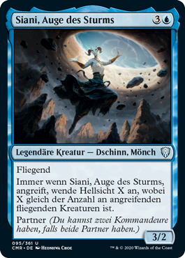 Siani, Auge des Sturms