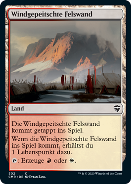 Windgepeitschte Felswand