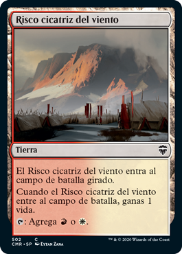 Risco cicatriz del viento