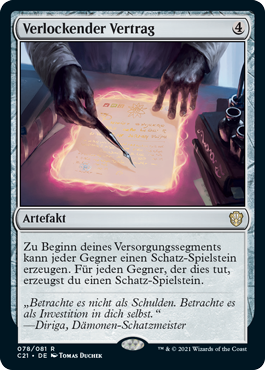 Verlockender Vertrag