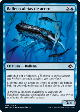 Ballena aletas de acero