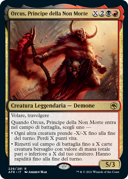 Orcus, Principe della Non Morte