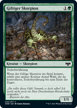 Giftiger Skorpion