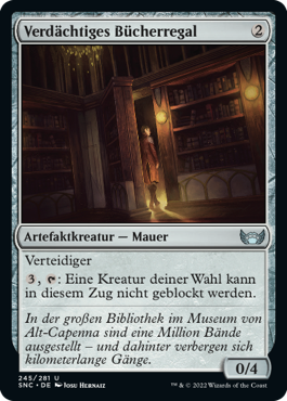 Verdächtiges Bücherregal