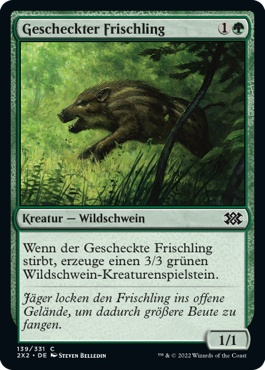 Gescheckter Frischling