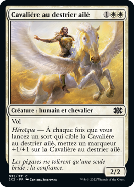 Cavalière au destrier ailé