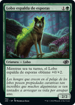 Lobo espalda de esporas