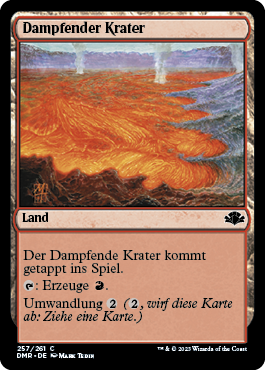 Dampfender Krater