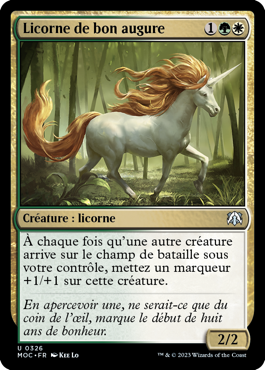 Licorne de bon augure