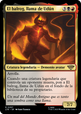 El balrog, llama de Udûn