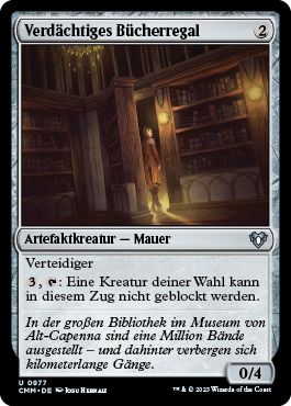 Verdächtiges Bücherregal