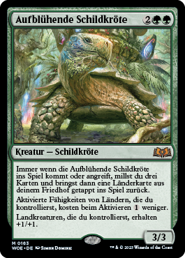 Aufblühende Schildkröte