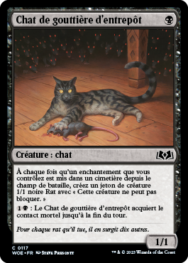 Chat de gouttière d'entrepôt