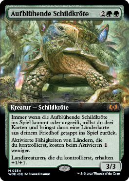 Aufblühende Schildkröte