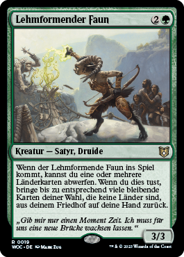 Lehmformender Faun