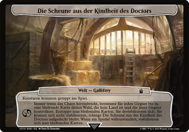 Die Scheune aus der Kindheit des Doctors