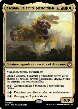 Zacama, Calamité primordiale