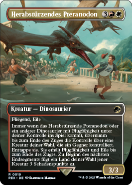 Herabstürzendes Pteranodon