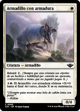 Armadillo con armadura