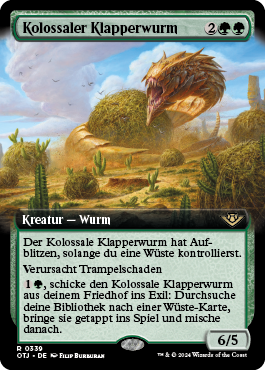 Kolossaler Klapperwurm