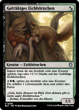 Gefräßiges Eichhörnchen