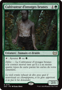 Cultivateur d'oronges brunes