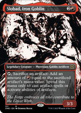 Slobad, Iron Goblin ichor card style